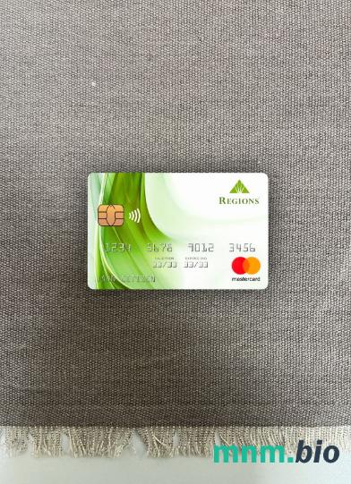 USA Regions bank wygląd zdjęcia mastercard skan PSD + zdjęcie